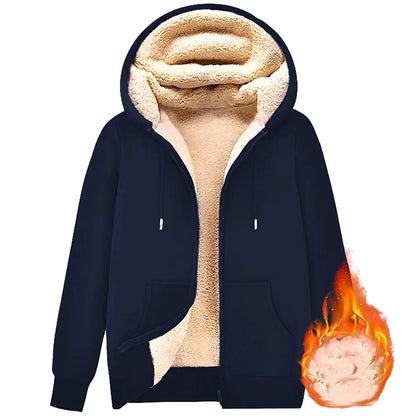 Velina Moda | Hoodie made of Lambswool - warm & soft sweatshirt with hood and plush lining for winter