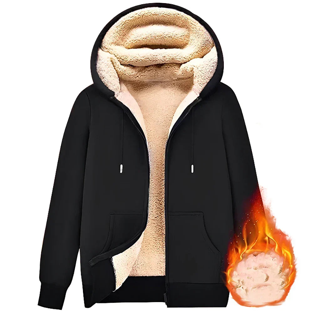 Velina Moda | Hoodie made of Lambswool - warm & soft sweatshirt with hood and plush lining for winter