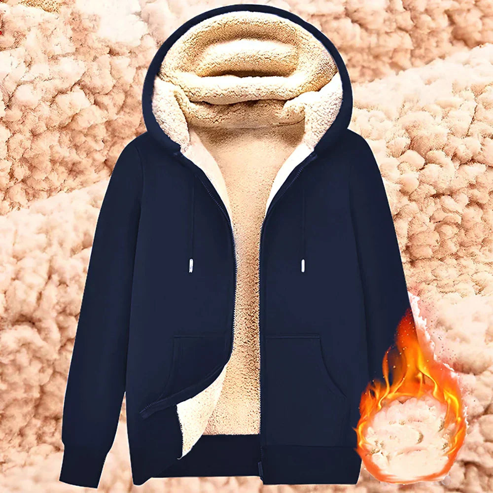 Velina Moda | Hoodie made of Lambswool - warm & soft sweatshirt with hood and plush lining for winter