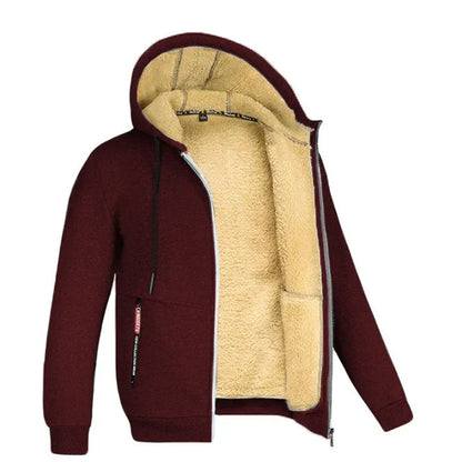 Velina Moda | Hoodie made of Lambswool - warm & soft sweatshirt with hood and plush lining for winter