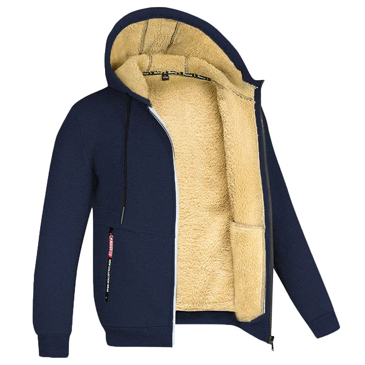 Velina Moda | Hoodie made of Lambswool - warm & soft sweatshirt with hood and plush lining for winter