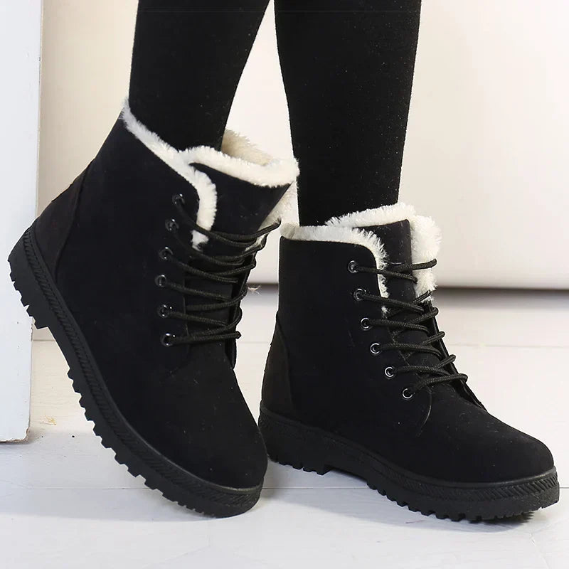Velina Moda | Winter boots - Warm ankle boots with soft padding, low heel and comfortable design
