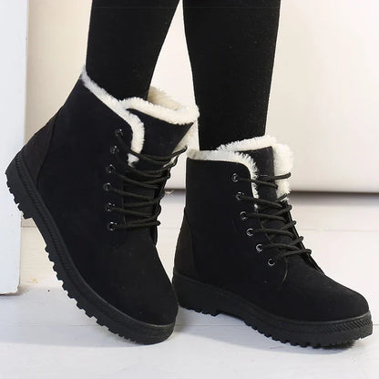 Velina Moda | Winter boots - Warm ankle boots with soft padding, low heel and comfortable design