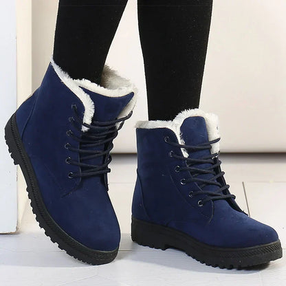 Velina Moda | Winter boots - Warm ankle boots with soft padding, low heel and comfortable design