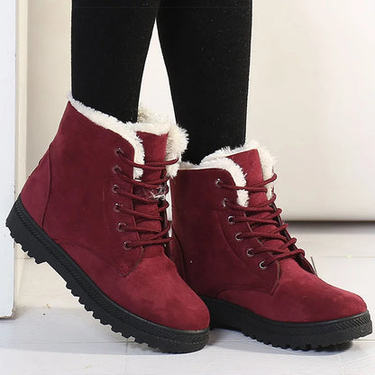 Velina Moda | Winter boots - Warm ankle boots with soft padding, low heel and comfortable design