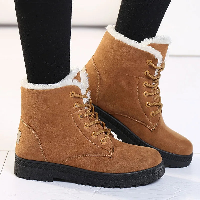 Velina Moda | Winter boots - Warm ankle boots with soft padding, low heel and comfortable design