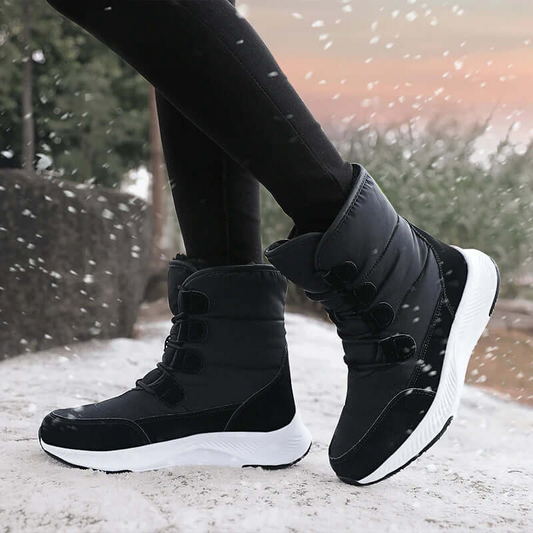 Velina Moda | Combat Boots - Water-Repellent Mid-Calf with Velcro