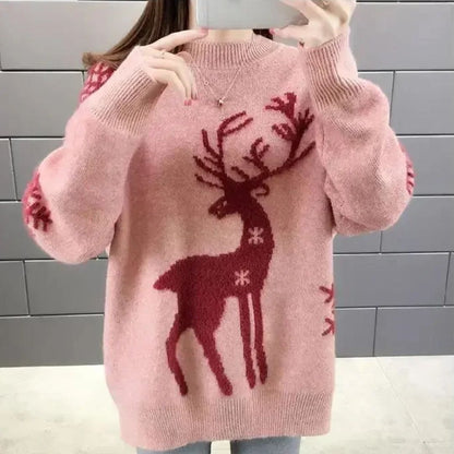 Velina Moda | Christmas Sweater Reindeer Sweater for the Winter