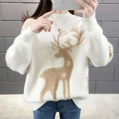 Velina Moda | Christmas Sweater Reindeer Sweater for the Winter