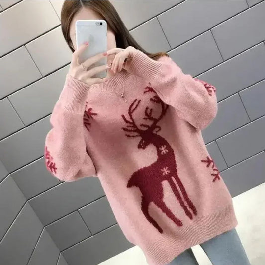 Velina Moda | Christmas Sweater Reindeer Sweater for the Winter