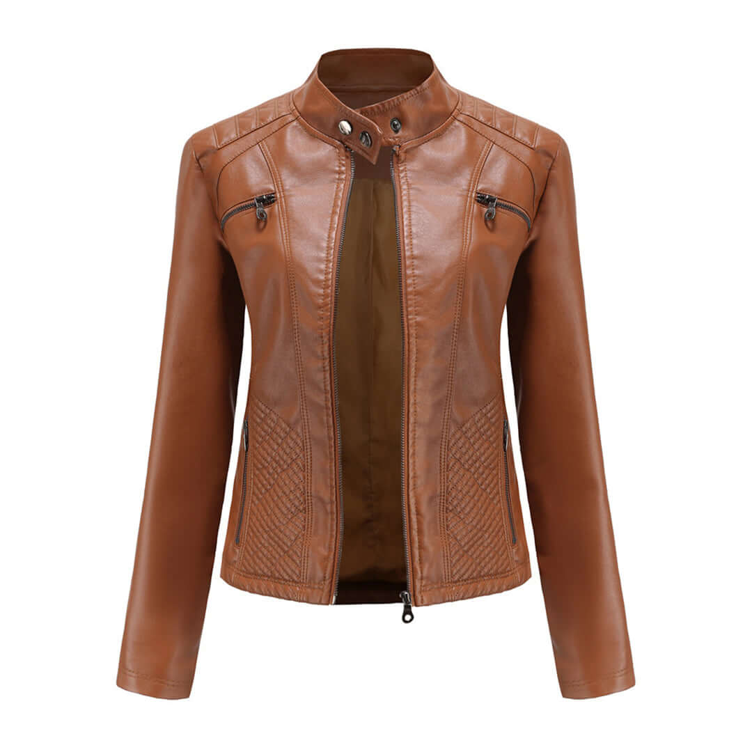 Velina Moda | Leather Jacket - Timeless Elegance