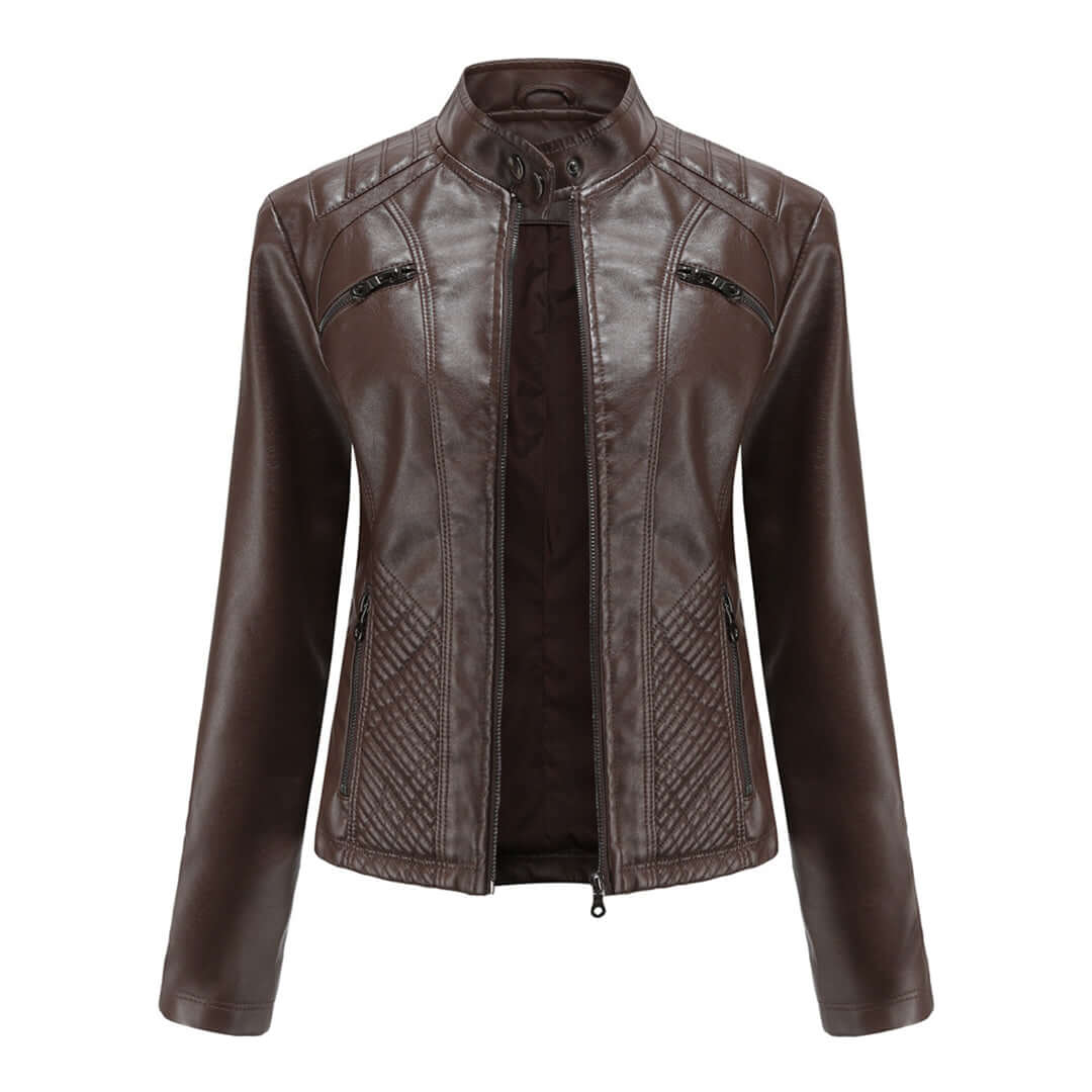 Velina Moda | Leather Jacket - Timeless Elegance