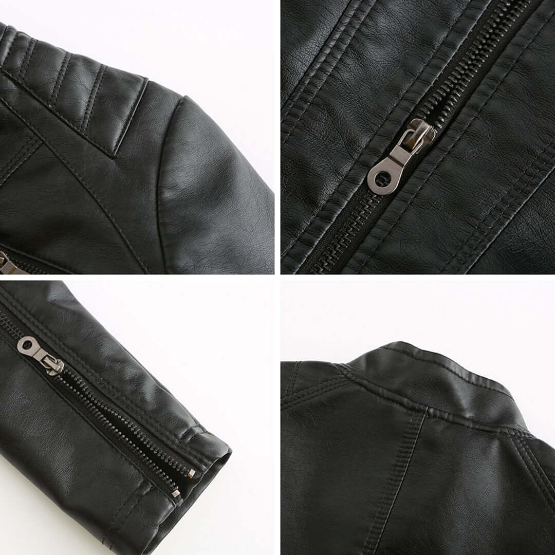 Velina Moda | Leather Jacket - Timeless Elegance