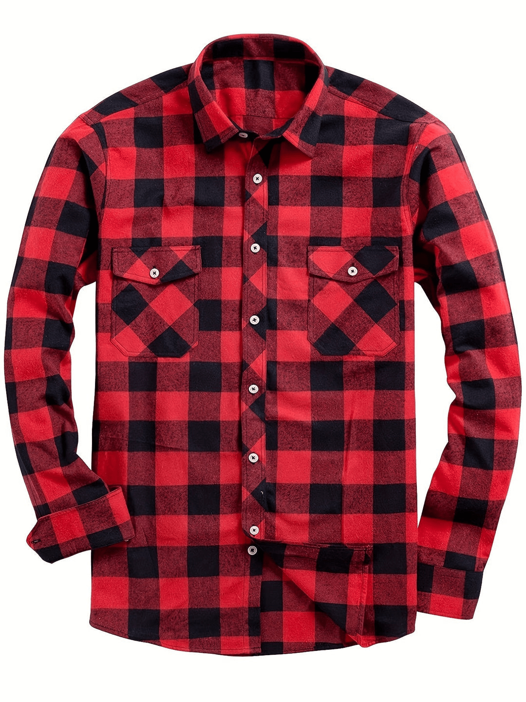 Velina Moda | Casual Men's Shirt with Lumberjack Print