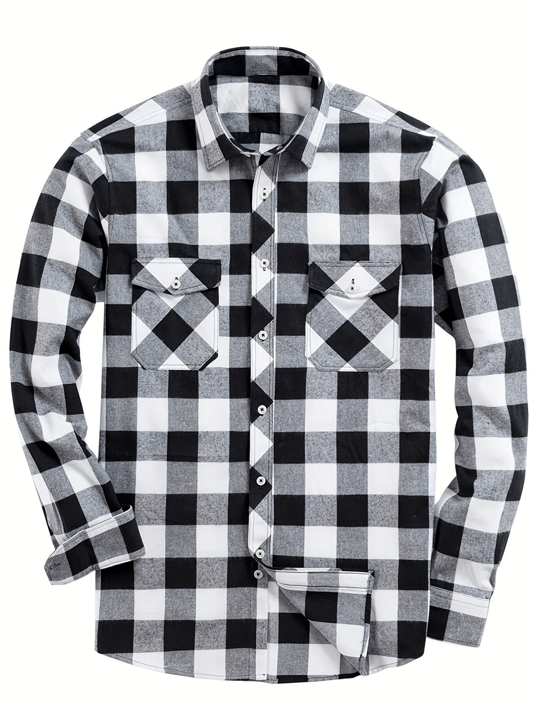 Velina Moda | Casual Men's Shirt with Lumberjack Print