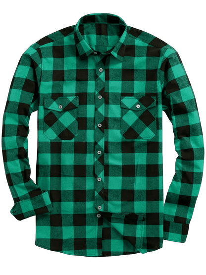 Velina Moda | Casual Men's Shirt with Lumberjack Print