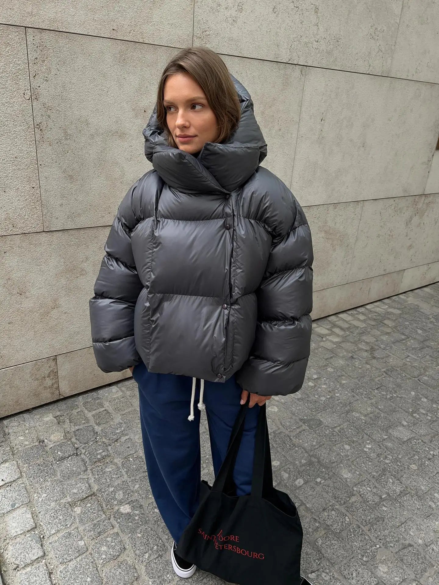 Velina Moda | Parka Long women's jacket winter with long sleeves