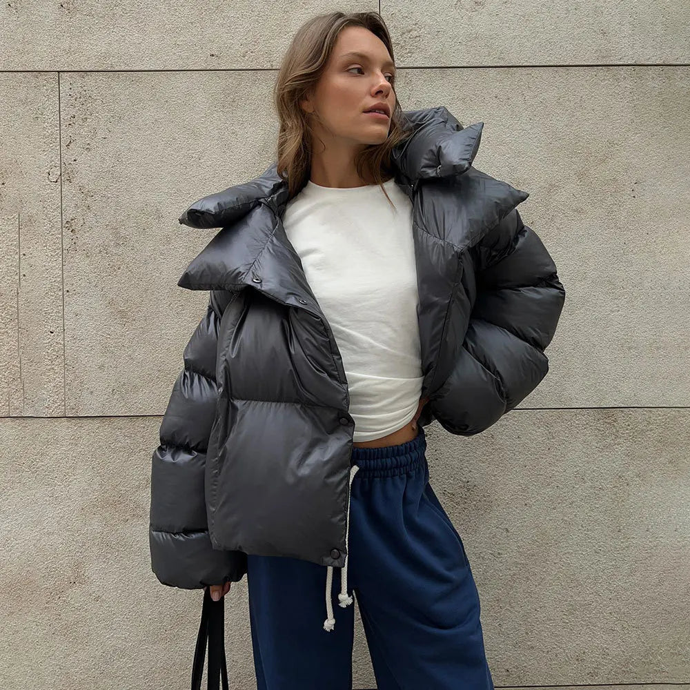Velina Moda | Parka Long women's jacket winter with long sleeves