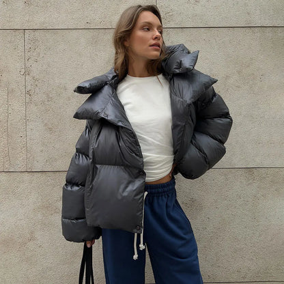Velina Moda | Parka Long women's jacket winter with long sleeves