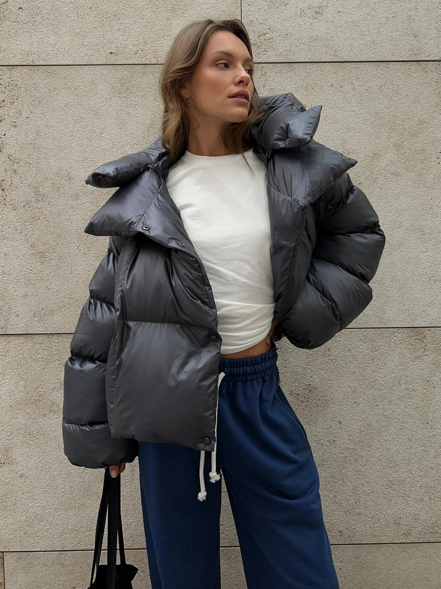 Velina Moda | Parka Long women's jacket winter with long sleeves