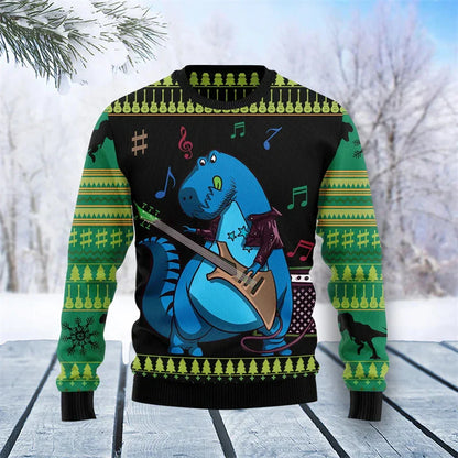 Velina Moda | Dinosaur Christmas Sweater - Funny & Comfortable Men's Sweater with 3D Print for the Holidays