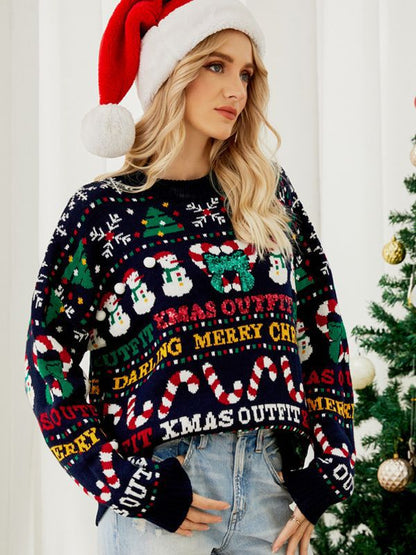 Velina Moda | Fake Christmas Sweater Women Built Holiday Pattern