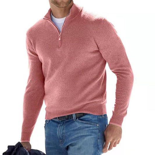 Velina Moda | V Neck Sweater - Men's Sweatshirt with Zipper