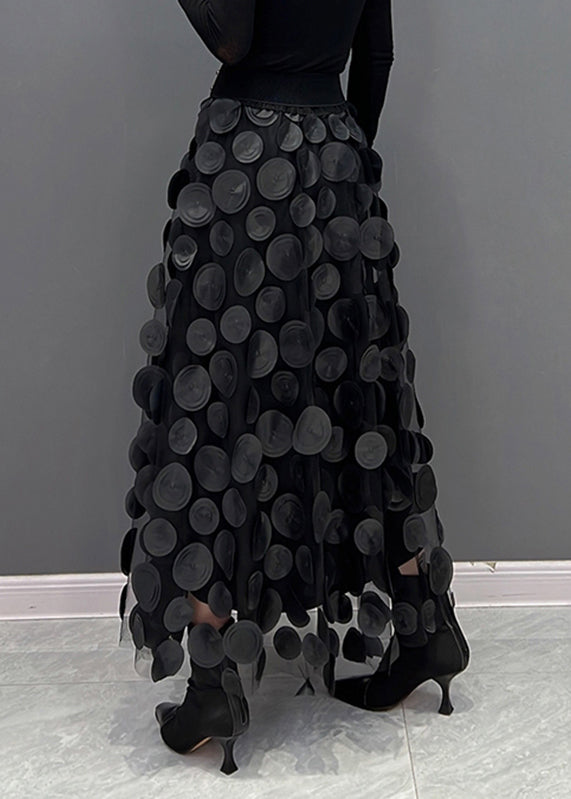 Velina Moda | Chic skirt made of polka dot and tulle patchwork