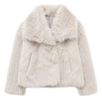 Velina Moda | Women's Coat Winter Long Faux Fur Coat