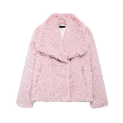 Velina Moda | Women's Coat Winter Long Faux Fur Coat