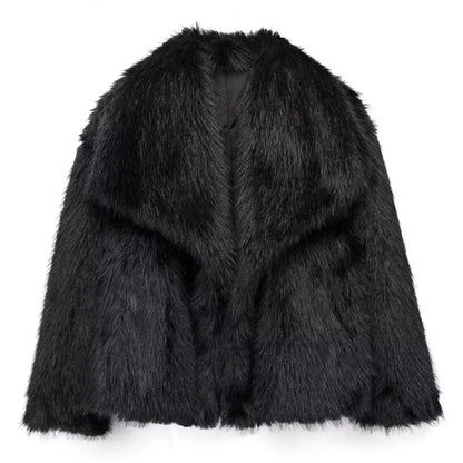 Velina Moda | Women's Coat Winter Long Faux Fur Coat