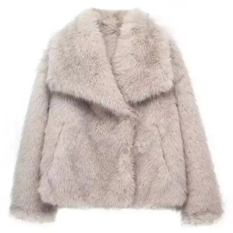 Velina Moda | Women's Coat Winter Long Faux Fur Coat