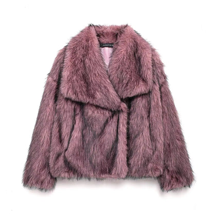 Velina Moda | Women's Coat Winter Long Faux Fur Coat
