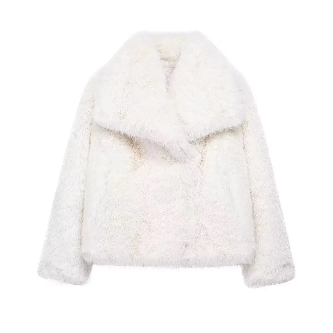 Velina Moda | Women's Coat Winter Long Faux Fur Coat