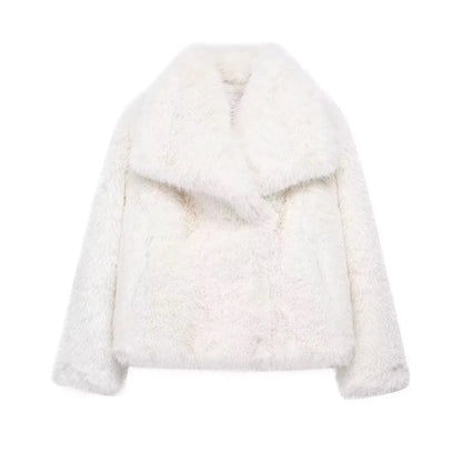 Velina Moda | Women's Coat Winter Long Faux Fur Coat