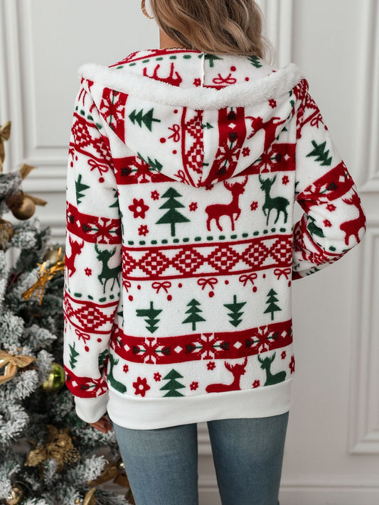 Velina Moda | Women's Hoodie Red Christmas Sweater Women