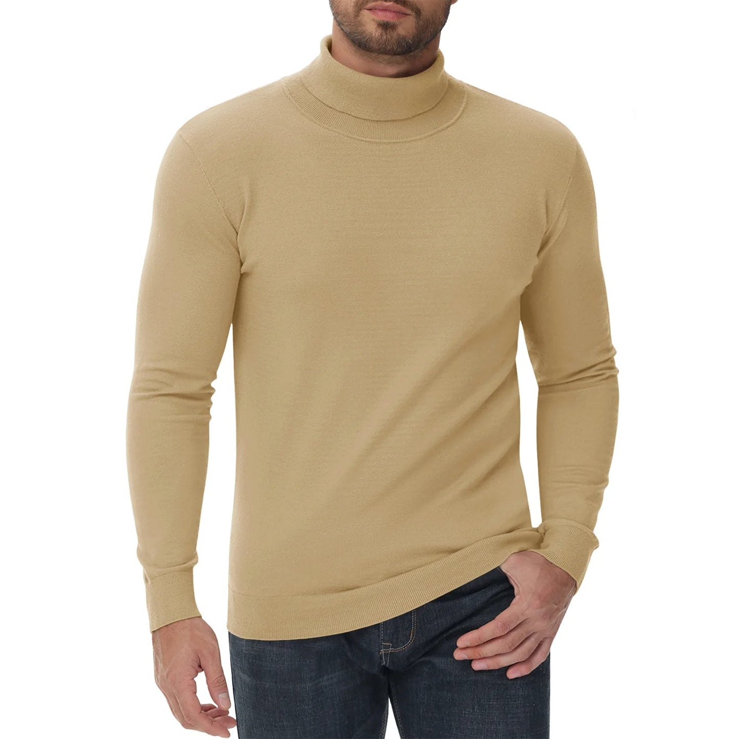 Velina Moda | Roll Neck Sweater - Men's Slim Fit