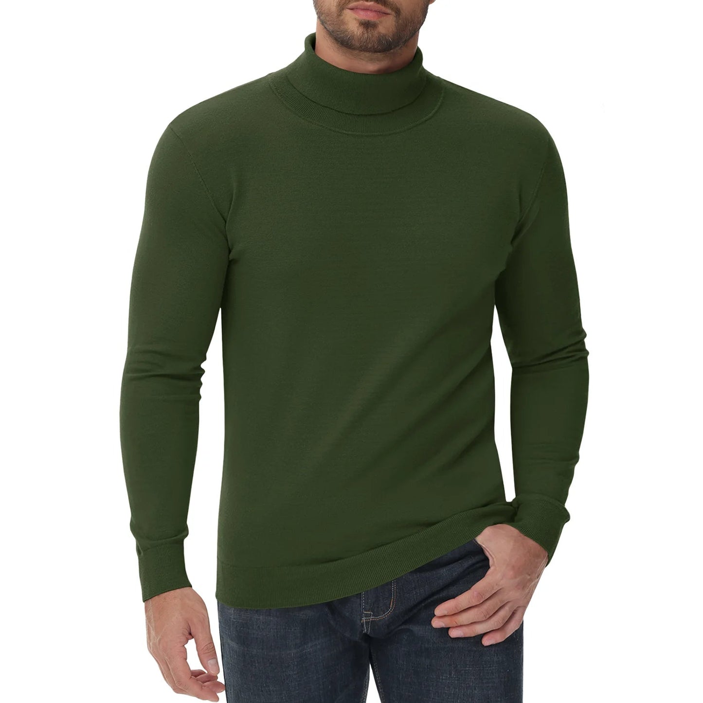 Velina Moda | Roll Neck Sweater - Men's Slim Fit