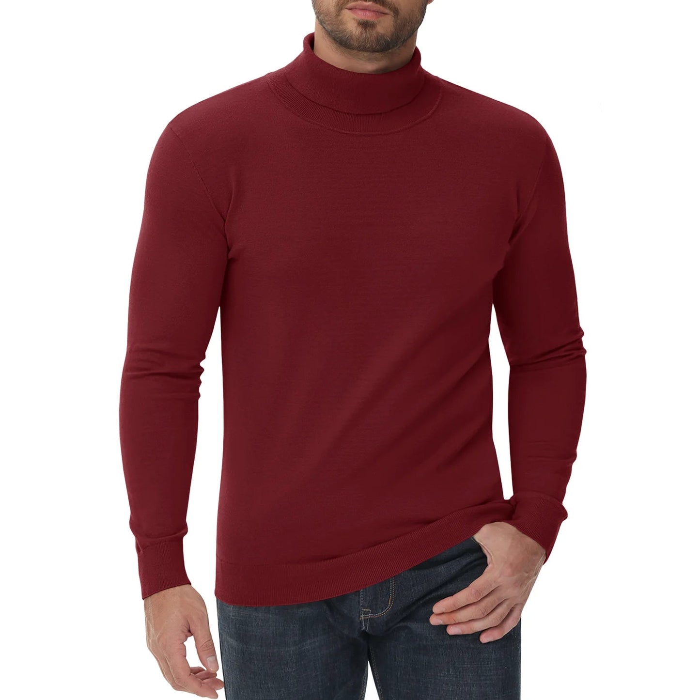 Velina Moda | Roll Neck Sweater - Men's Slim Fit
