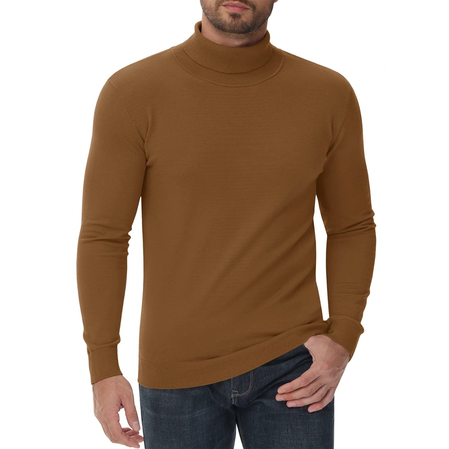 Velina Moda | Roll Neck Sweater - Men's Slim Fit
