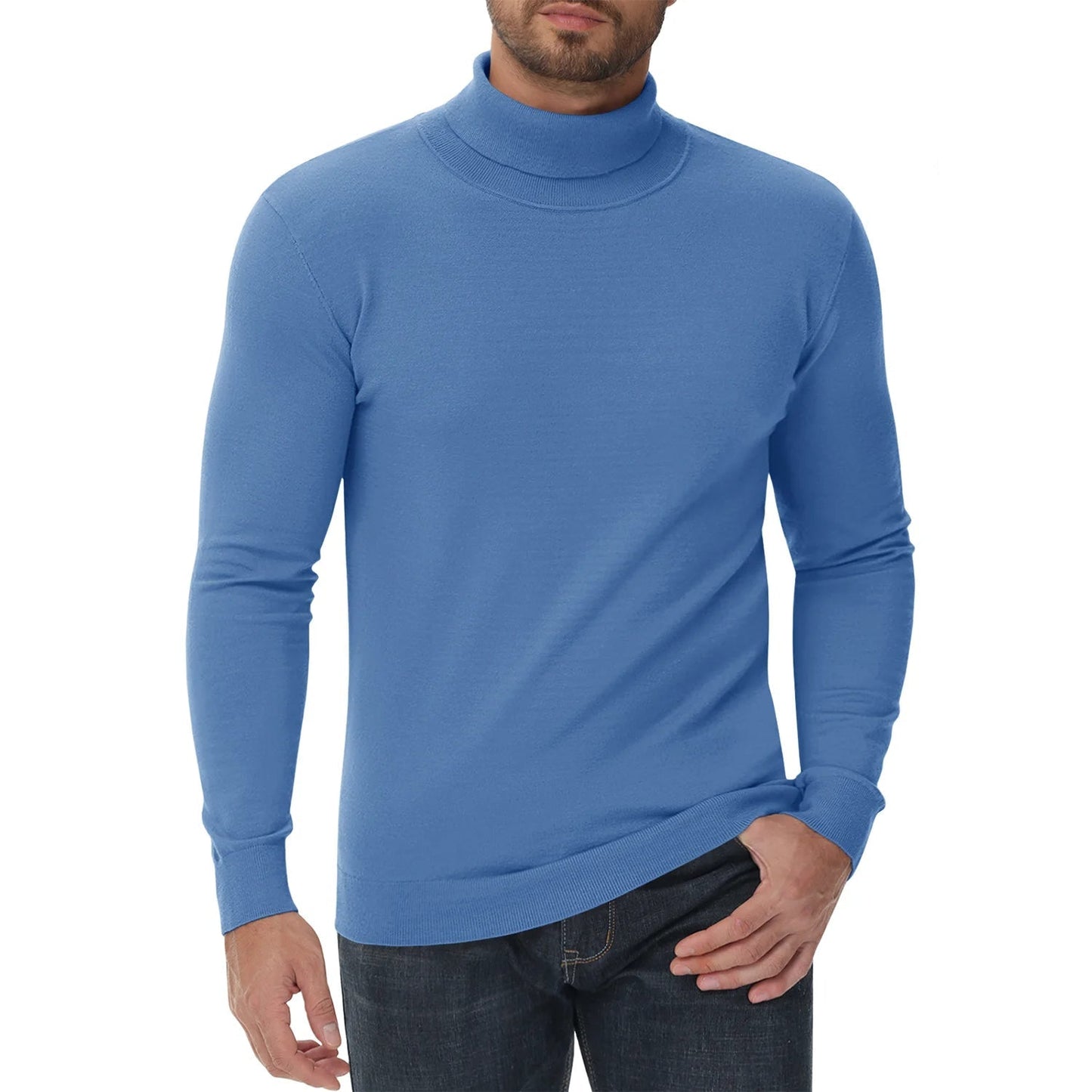 Velina Moda | Roll Neck Sweater - Men's Slim Fit
