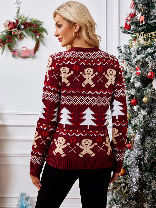 Velina Moda | Christmas Knit Cardigan Women Knitted with Christmas Design