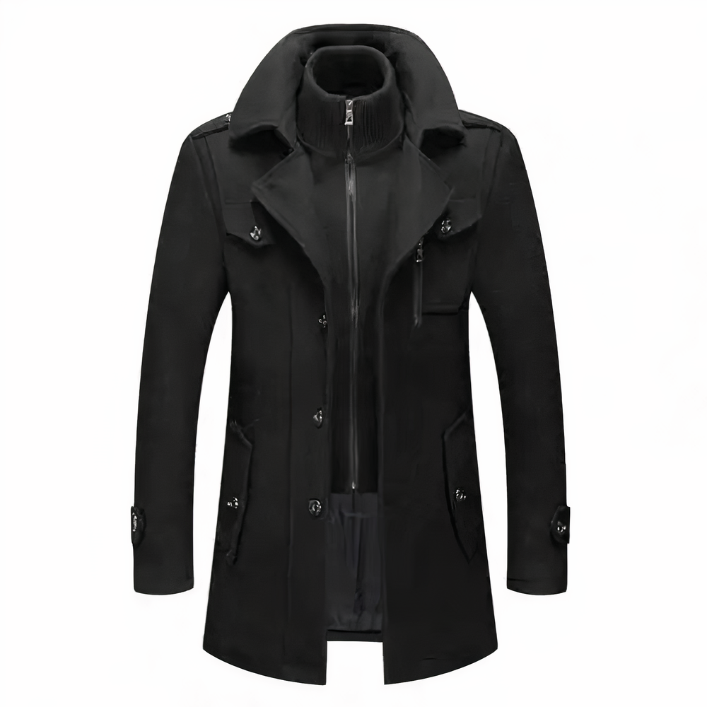 Velina Moda | Fashionable Double Collar Jacket for Men