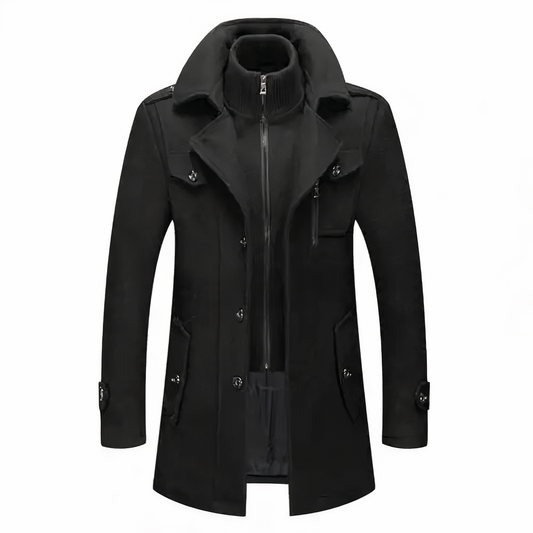 Velina Moda | Fashionable Double Collar Jacket for Men