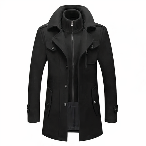 Velina Moda | Fashionable Double Collar Jacket for Men