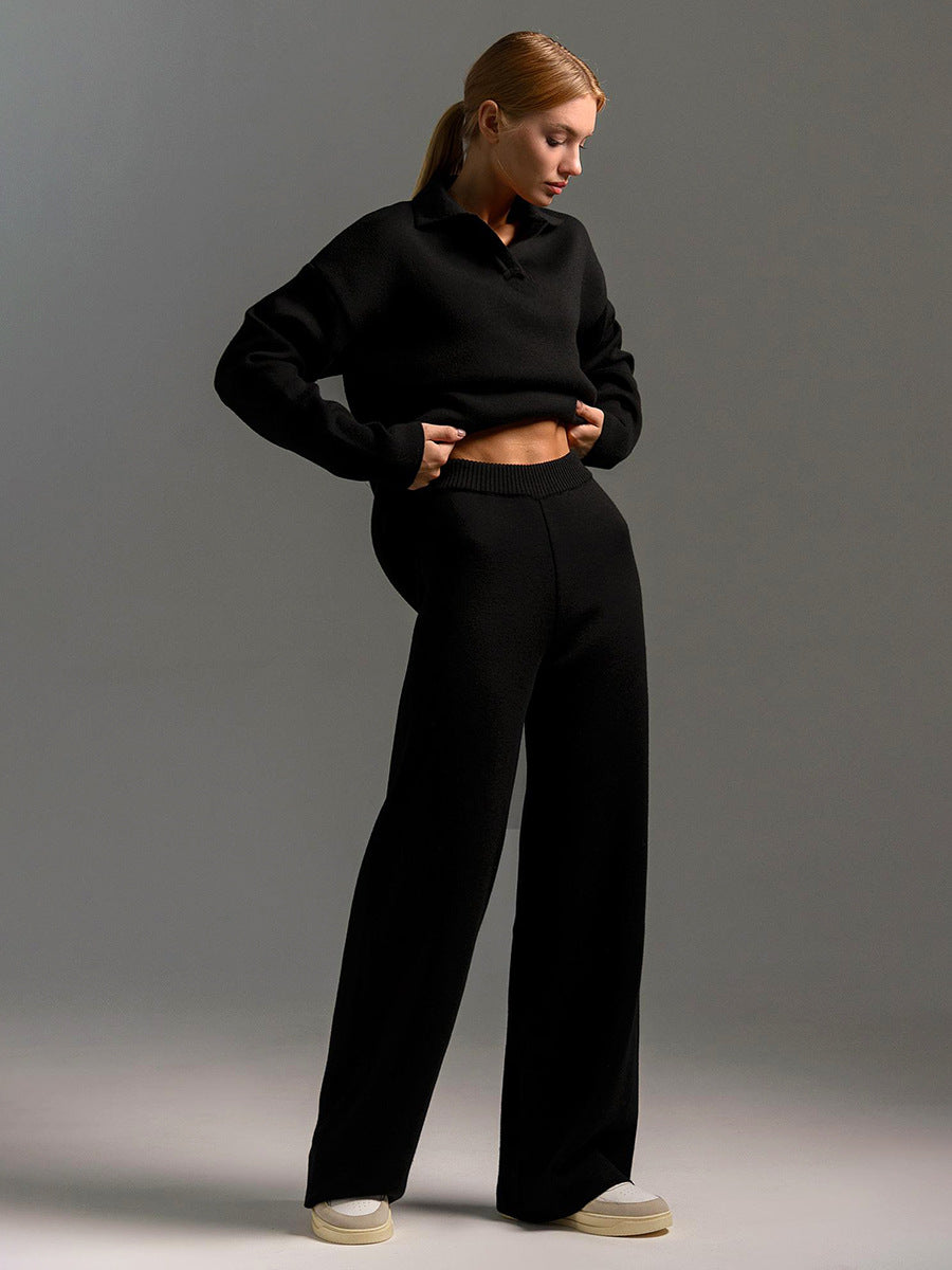 Velina Moda | Women's Loungewear Set - Oversized Sweater and Loose Pants