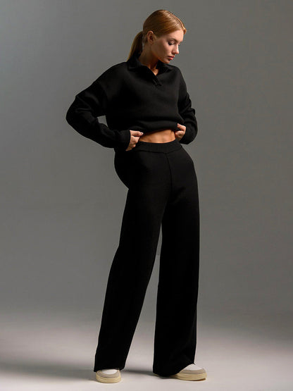 Velina Moda | Women's Loungewear Set - Oversized Sweater and Loose Pants
