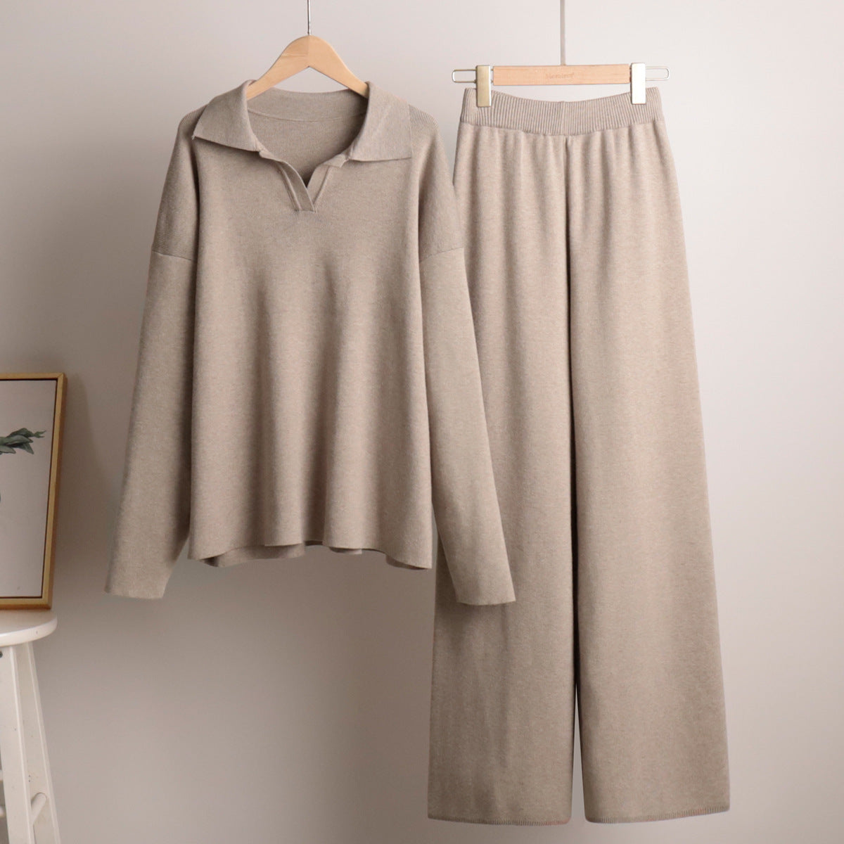 Velina Moda | Women's Loungewear Set - Oversized Sweater and Loose Pants