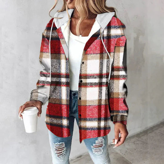 Velina Moda | Blouse jacket with hoodie - Women's fashion