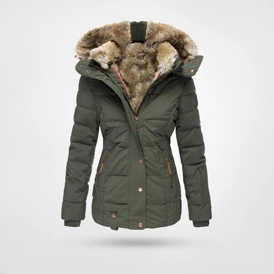 Velina Moda | Warm fashionable winter jacket with lining and hood